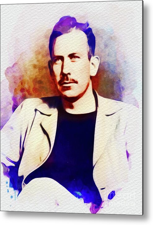 John Metal Print featuring the painting John Steinbeck, Literary Legend by Esoterica Art Agency