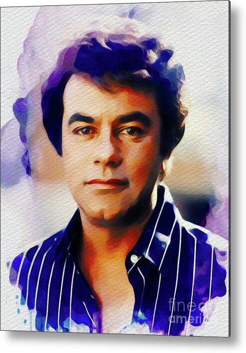 Johnny Metal Print featuring the painting Johnny Mathis, Music Legend by Esoterica Art Agency