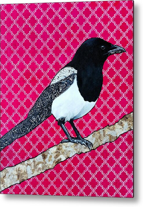 Magpie Metal Print featuring the painting Jordan by Jacqueline Bevan