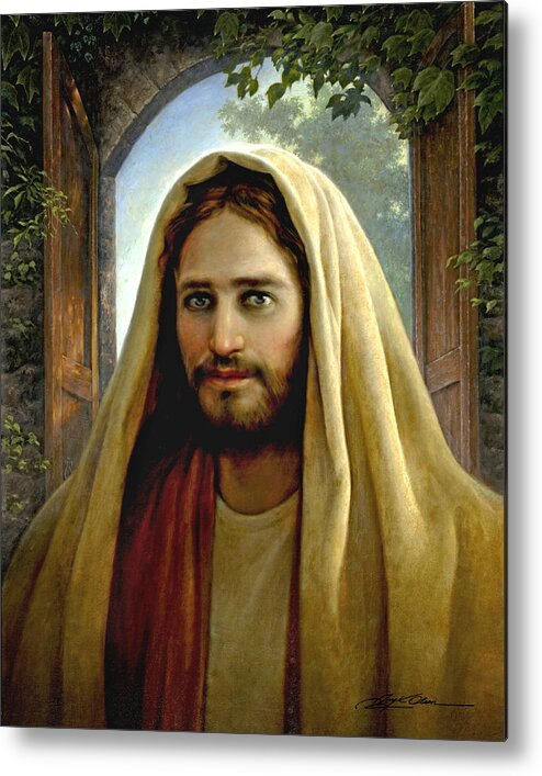 Jesus Metal Print featuring the painting Keeper of the Gate by Greg Olsen