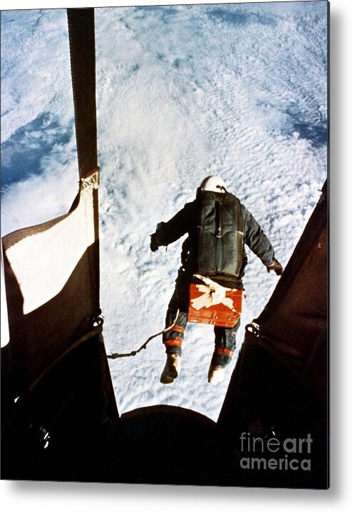 Joseph Kittinger Metal Print featuring the photograph Kittinger by SPL and Photo Researchers