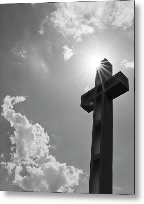 Cross Metal Print featuring the photograph La Jolla Cross by Maj Seda