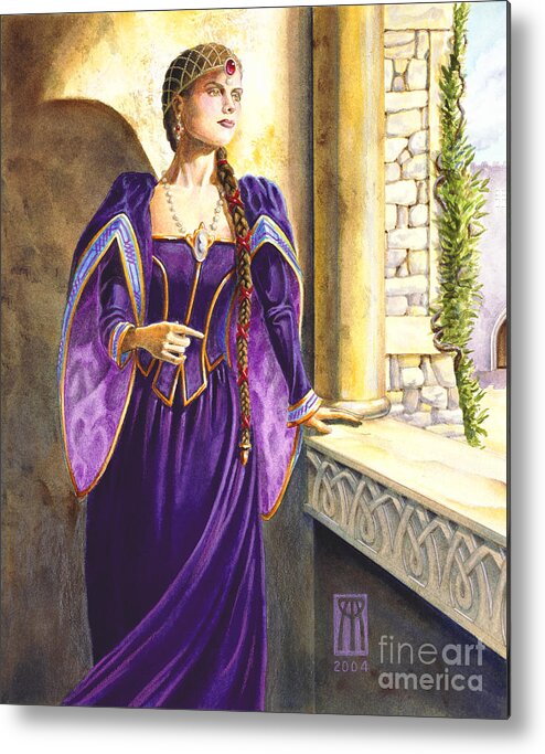 Camelot Metal Print featuring the painting Lady Ettard by Melissa A Benson