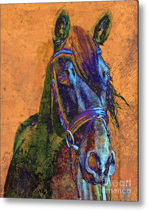 Horse Metal Print featuring the mixed media Laredo by Mindy Bench
