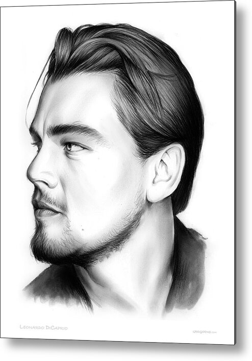 Leonardo Dicaprio Metal Print featuring the drawing Leonardo DiCaprio by Greg Joens
