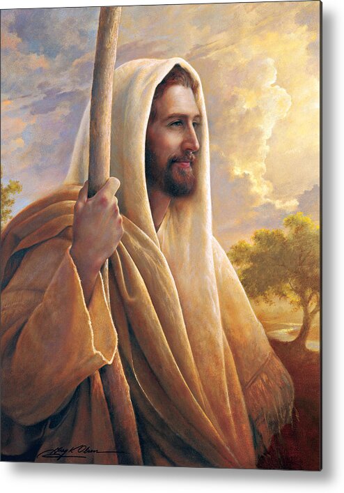 Light Of The World Metal Print featuring the painting Light of the World by Greg Olsen