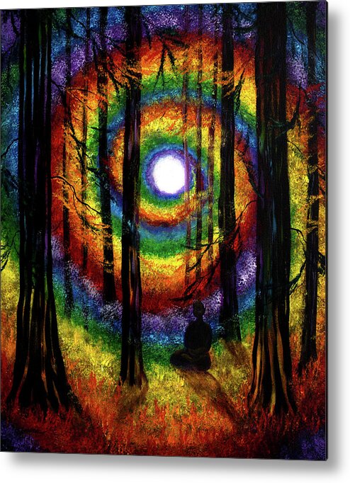 Buddha Metal Print featuring the painting Light of Tolerance by Laura Iverson