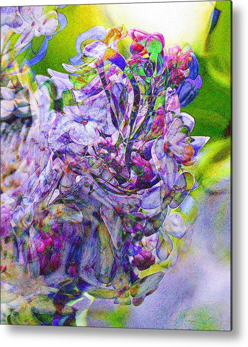 Flower Metal Print featuring the digital art Lilac by Lynellen Nielsen