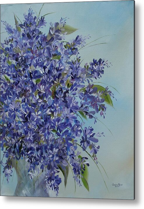 Lilacs Metal Print featuring the painting Lilacs by Judith Rhue