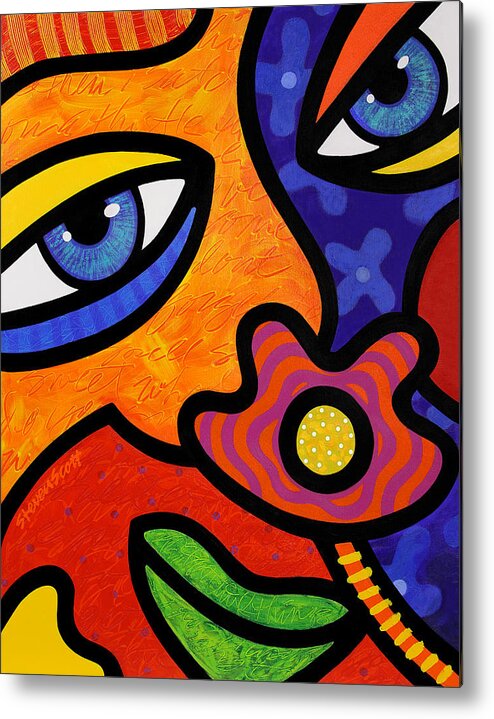 Eyes Metal Print featuring the painting Lilli Lilligrin by Steven Scott