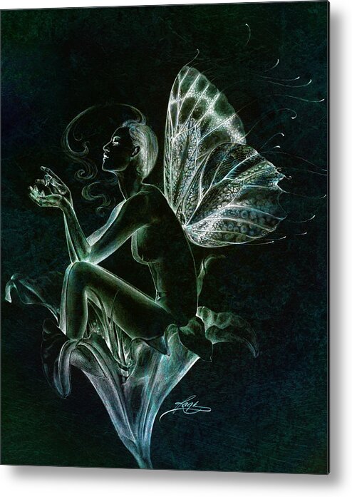 Fairy Metal Print featuring the painting Lily Fay by Ragen Mendenhall