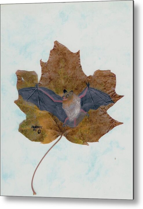 Wildlife Metal Print featuring the painting Little Brown Bat by Ralph Root