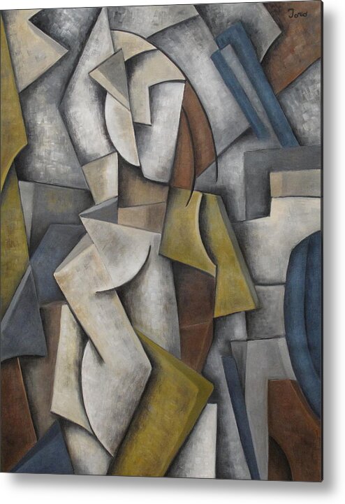 Cubism Metal Print featuring the painting Lost in You by Trish Toro