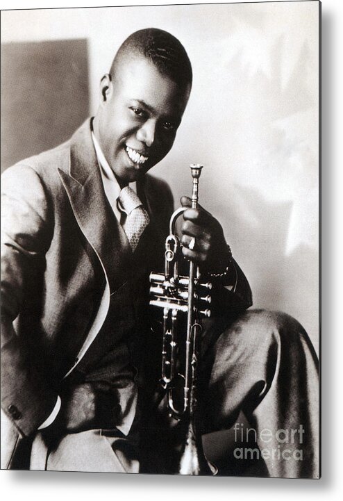 Entertainment Metal Print featuring the photograph Louis Armstrong, American Jazz Musician by Science Source