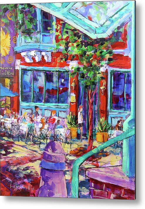 Painting Metal Print featuring the painting Lunch Alfresco by Les Leffingwell