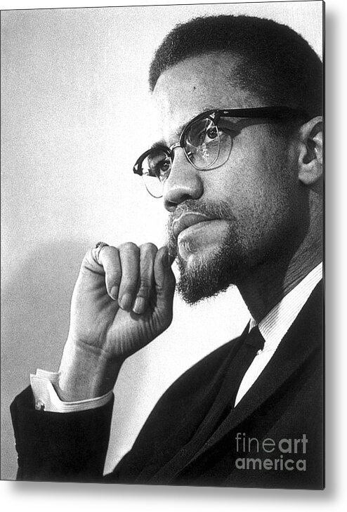 20th Century Metal Print featuring the photograph Malcolm X by Granger
