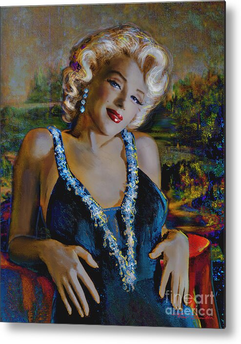 Marilyn Metal Print featuring the painting Marilyn Monroe 126 Monalisa by Theo Danella