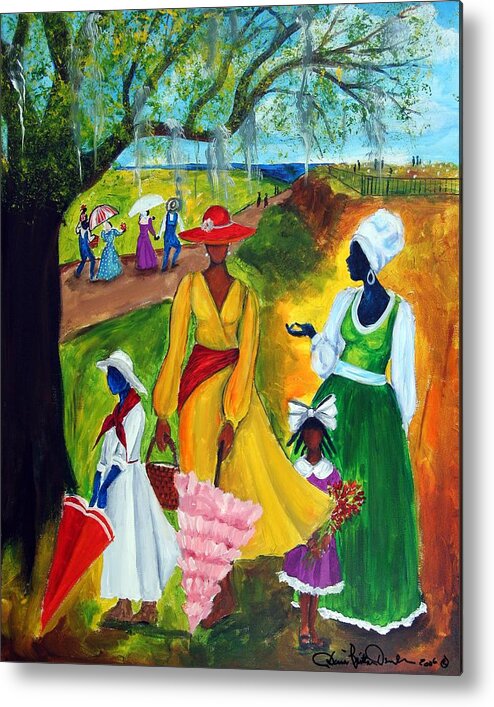 Gullah Metal Print featuring the painting Decoration Day by Diane Britton Dunham