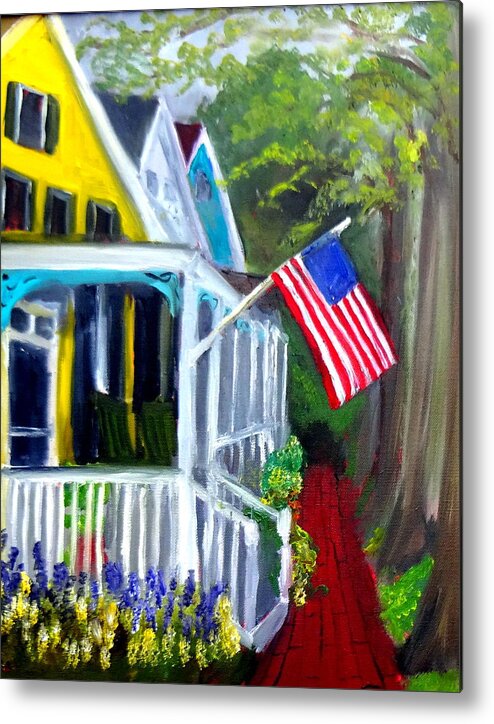 Flag Metal Print featuring the painting Memorial Day by Katy Hawk