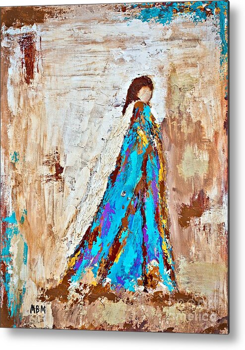 Angel Metal Print featuring the painting Messenger by Mary Mirabal