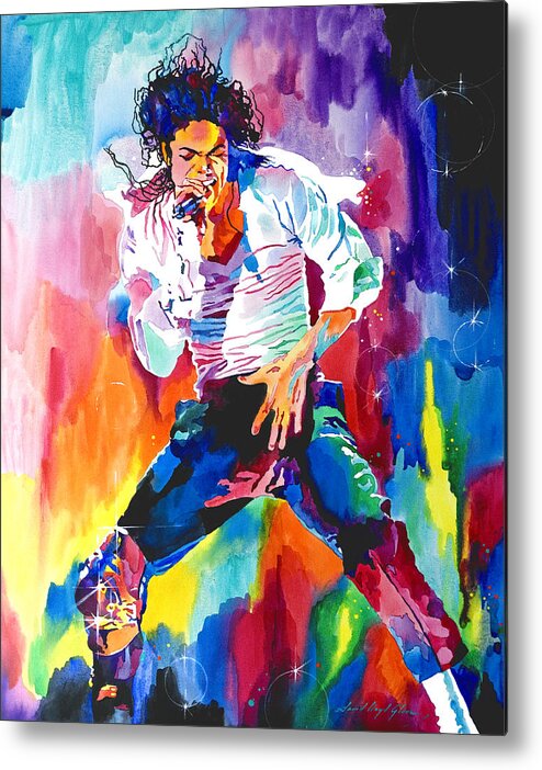 Michael Jackson Metal Print featuring the painting Michael Jackson Wind by David Lloyd Glover