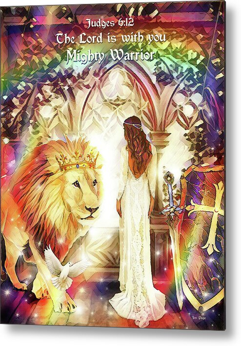 Jennifer Page Metal Print featuring the digital art Mighty Warrior by Jennifer Page
