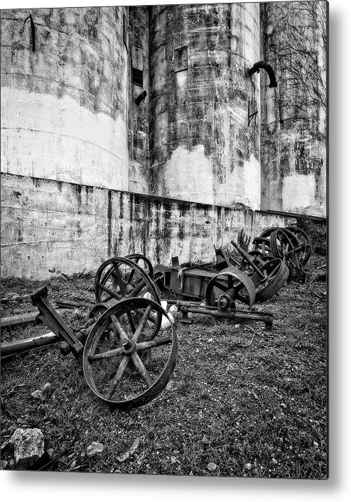 Mill Metal Print featuring the photograph Mill Wheels by Alan Raasch