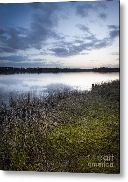 Hampton Roads Metal Print featuring the photograph Moon over the Marsh by Lisa McStamp