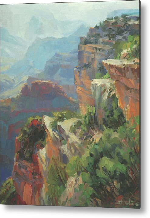 Southwest Metal Print featuring the painting Morning at Hopi Point by Steve Henderson