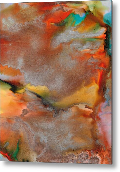 Abstract Metal Print featuring the painting Mother Nature by Eli Tynan