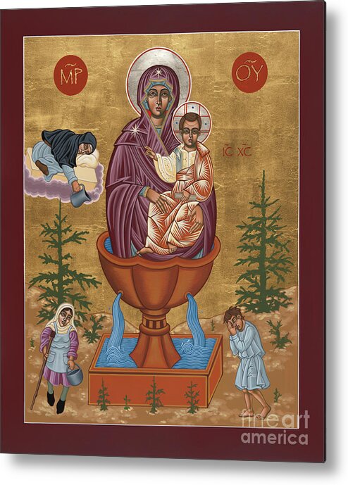 Mother Of God Life Giving Spring Metal Print featuring the painting Mother of God Life Giving Spring 179 by William Hart McNichols