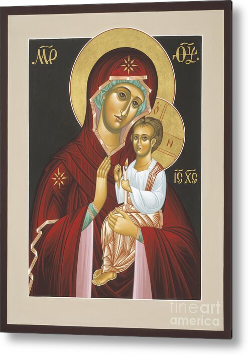 Mother Of God Light In All Darkness Metal Print featuring the painting Mother of God Light In All Darkness 016 by William Hart McNichols
