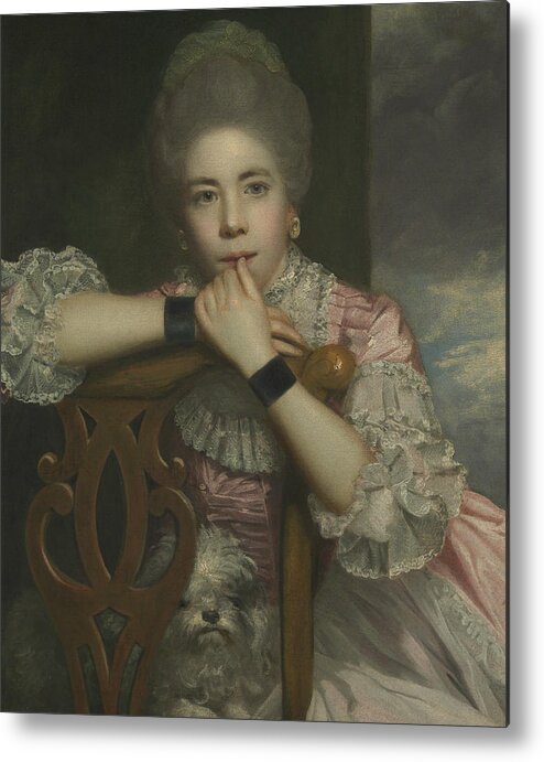 18th Century Art Metal Print featuring the painting Mrs Abington as Miss Prue in Love for Love by William Congreve by Joshua Reynolds
