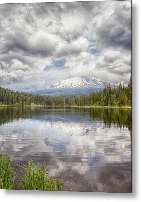 Oregon Metal Print featuring the photograph Mt Hood from Trilliam Lake by Harold Rau