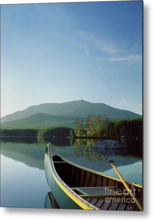 Canoe Metal Print featuring the photograph Canoe, Mt Katahdin, Baxter State Park by Kevin Shields