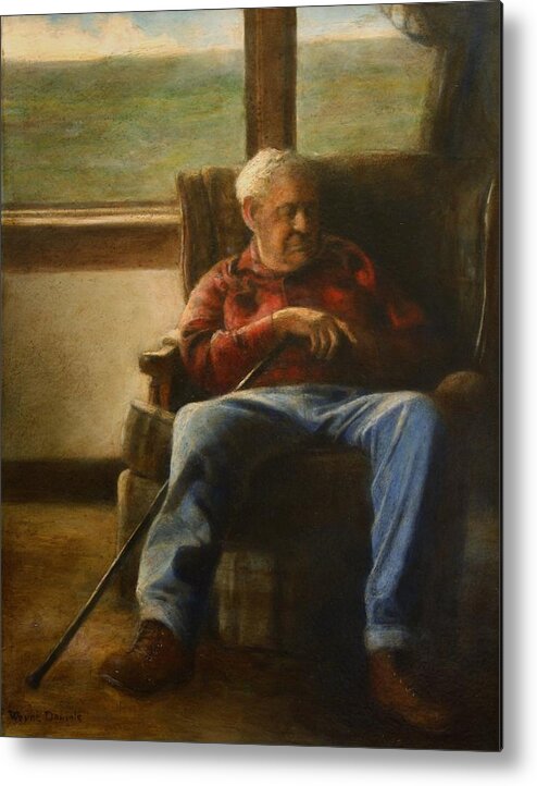 Interior Metal Print featuring the painting My Father by Wayne Daniels