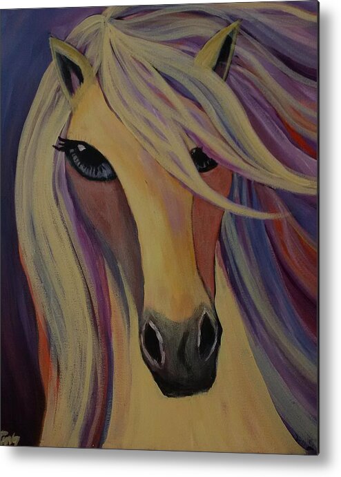 Horse Metal Print featuring the painting My Horse by Lynne McQueen