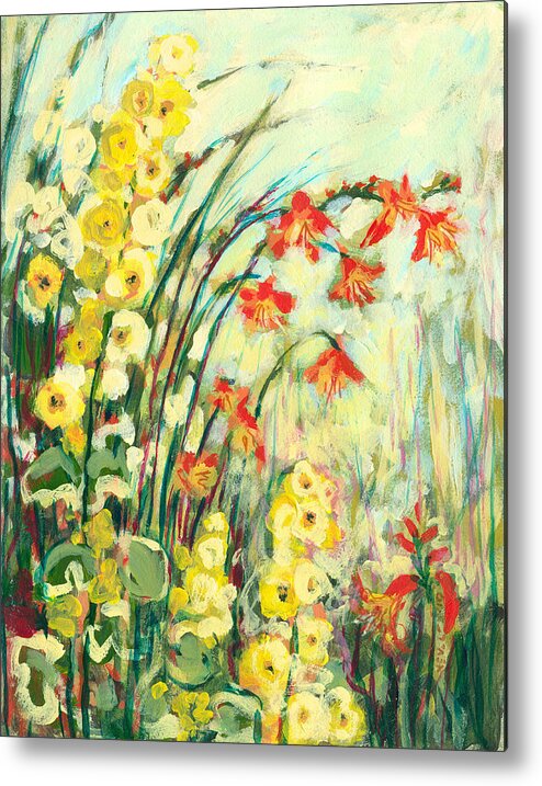 Impressionist Metal Poster featuring the painting My Secret Garden by Jennifer Lommers