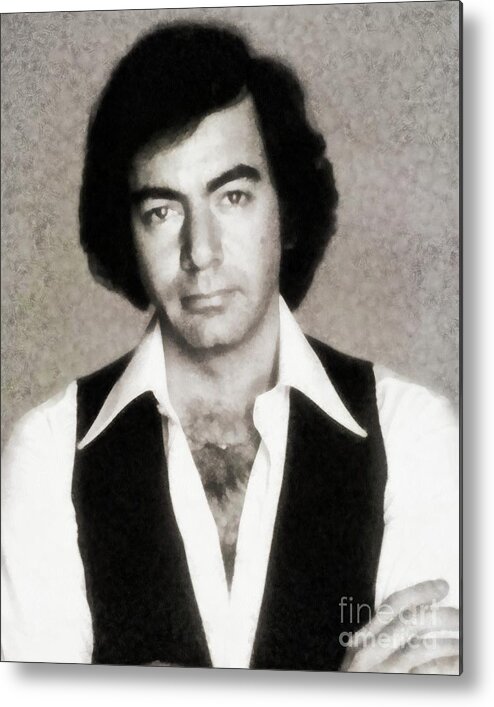 Neil Metal Print featuring the painting Neil Diamond, Singer by Esoterica Art Agency