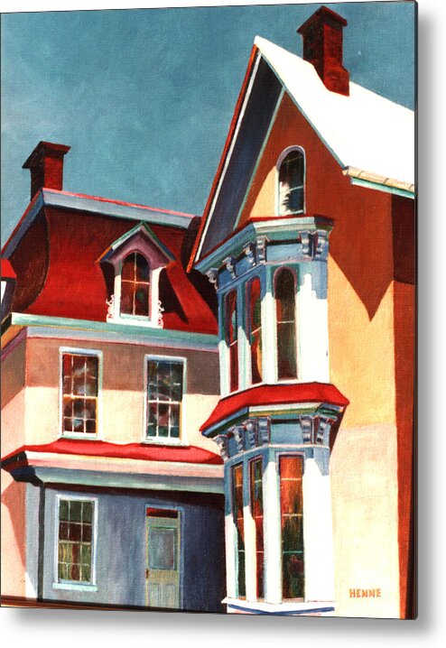 Old House Metal Print featuring the painting New Light on the Past by Robert Henne