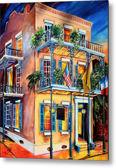 New Orleans Metal Print featuring the painting New Orleans' La Fitte's Guest House by Diane Millsap