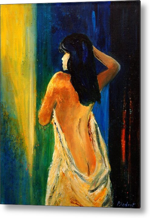 Girl Metal Print featuring the painting Nude 459070 by Pol Ledent