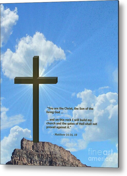 Rock Metal Print featuring the photograph On This Rock I Will Build My Church by Charles Robinson