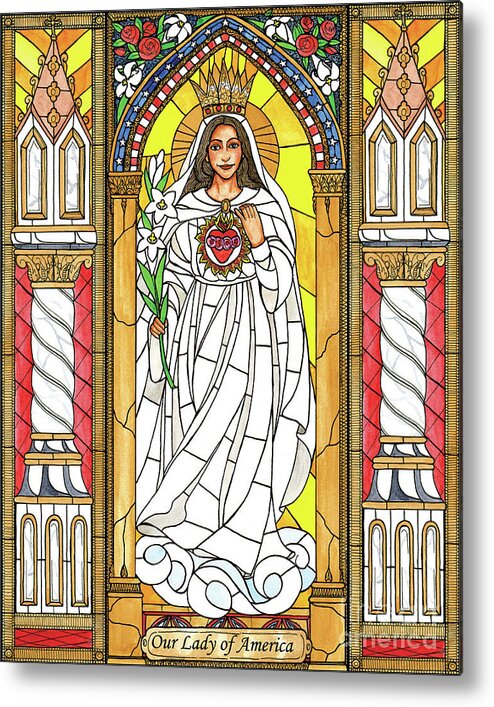 Our Lady Of America Metal Print featuring the painting Our Lady of America by Brenda Nippert