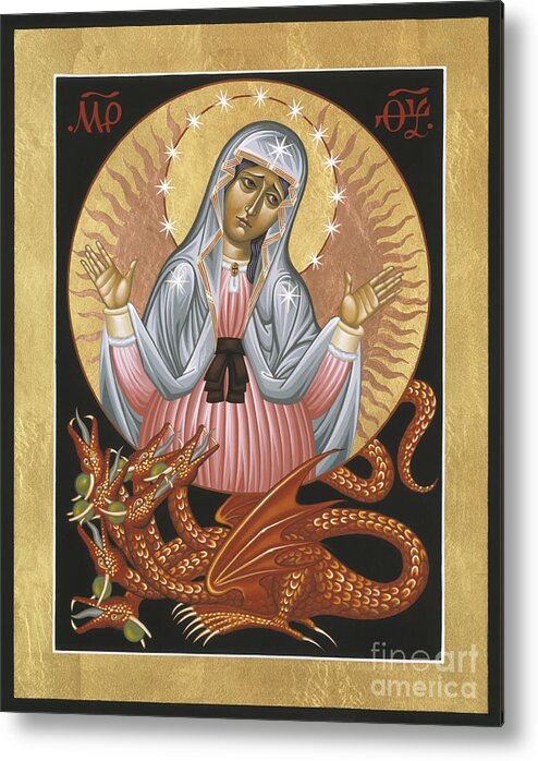 Our Lady Of The Apocalypse Metal Print featuring the painting Our Lady of the Apocalypse 011 by William Hart McNichols
