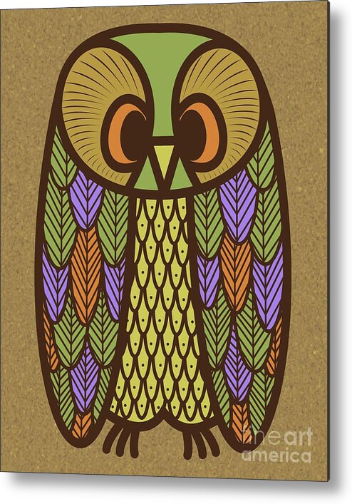 Owl Metal Print featuring the digital art Owl 2 by Donna Mibus