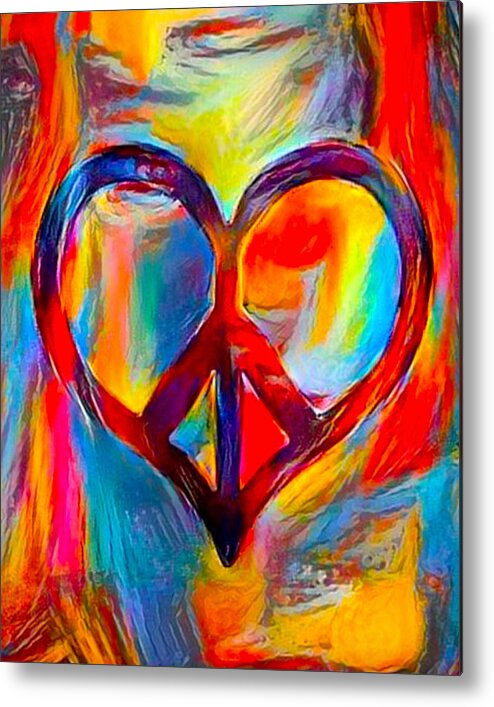 Peace Metal Print featuring the digital art Peace Of My Heart - Multi by Artistic Mystic