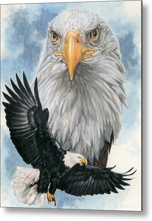 Bald Eagle Metal Print featuring the mixed media Peerless by Barbara Keith