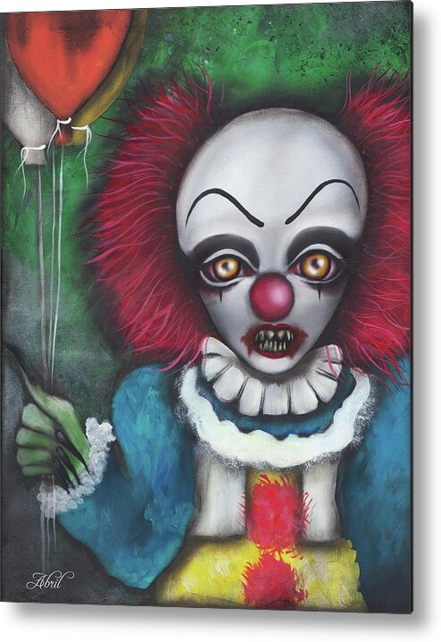 Pennywise Metal Print featuring the painting Pennywise by Abril Andrade