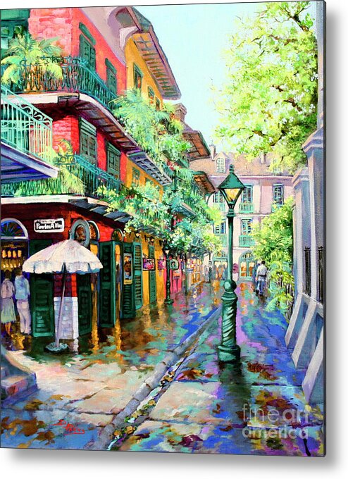 New Orleans Art Metal Print featuring the painting Pirates Alley - French Quarter Alley by Dianne Parks